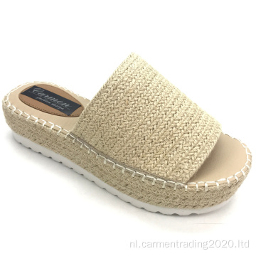 Vrouwen zomer espadrille wig sandaal